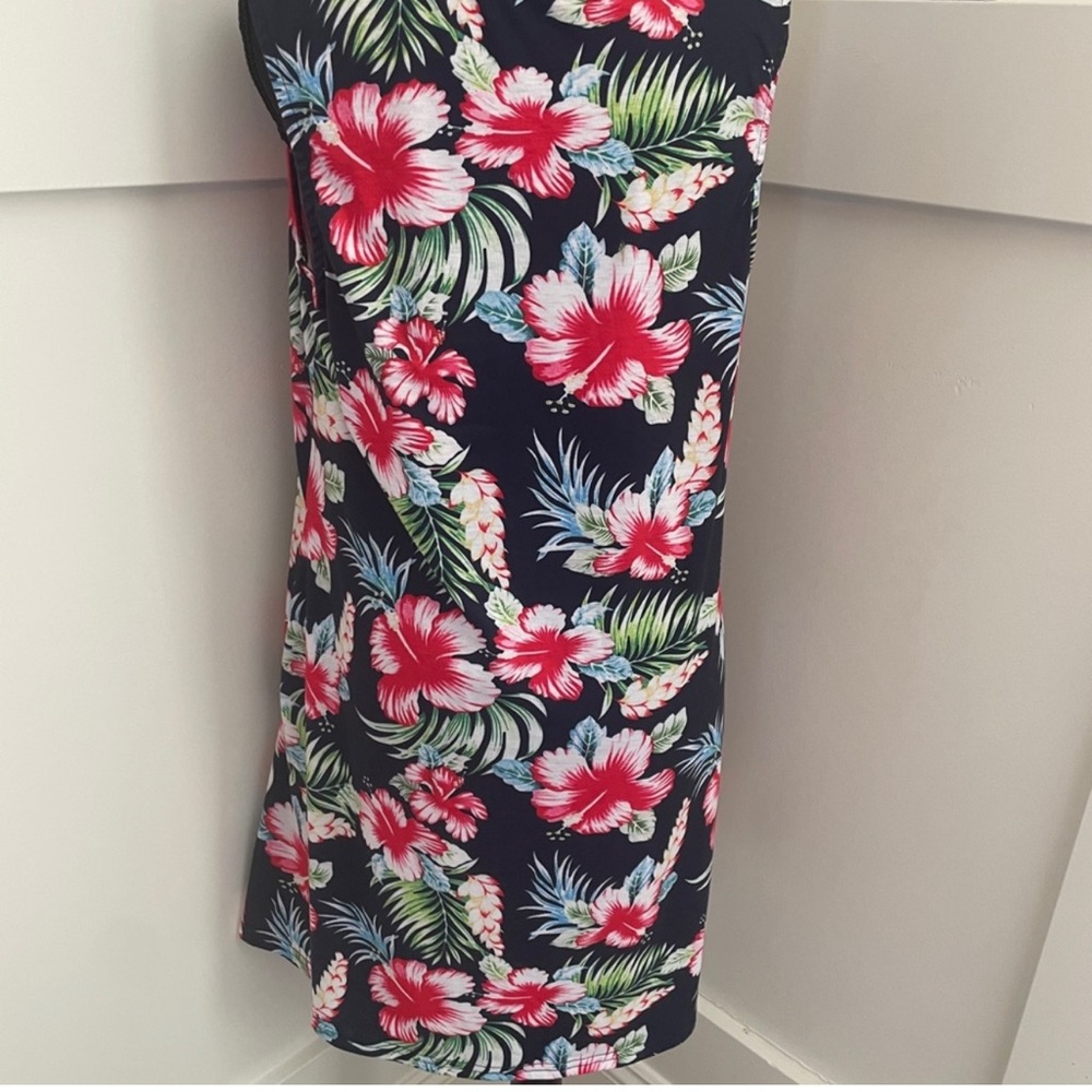 Simple Fun Women's Red Floral Summer Dress With Pockets Size L